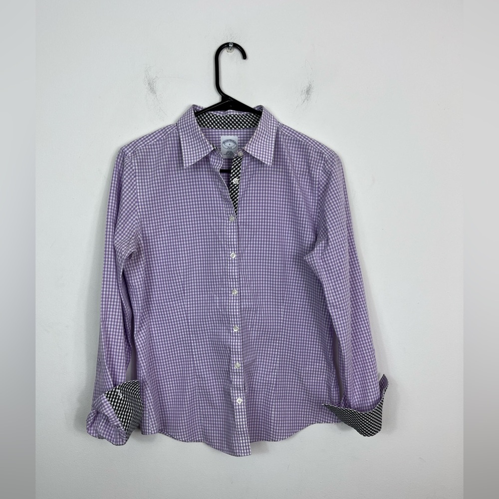 Brooks Brothers Non-Iron Checkered Button Down Sz 6